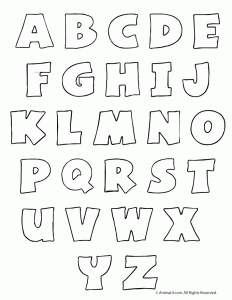 WooJR printable bubble alphabet sample